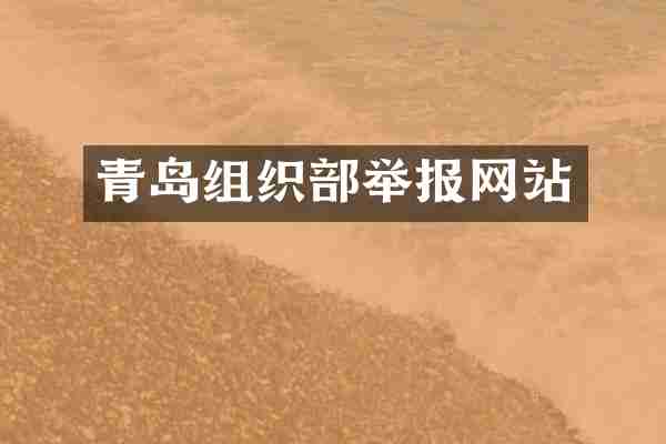 青岛组织部举报网站