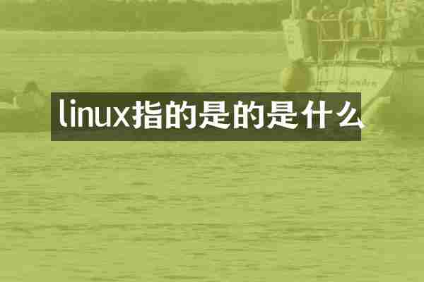 linux指的是的是什么