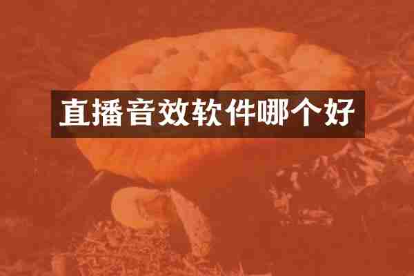 直播音效软件哪个好