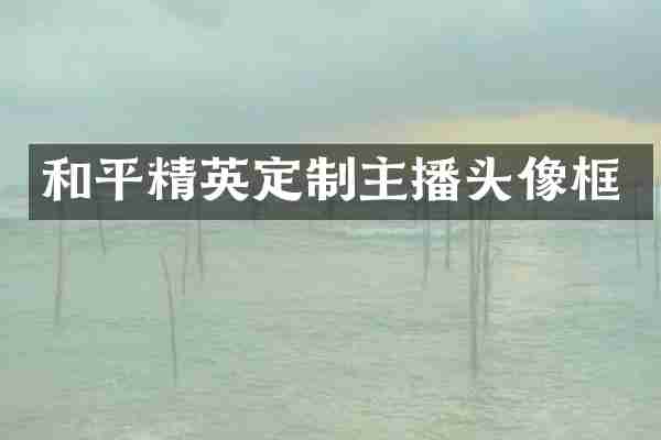 和平精英定制主播头像框