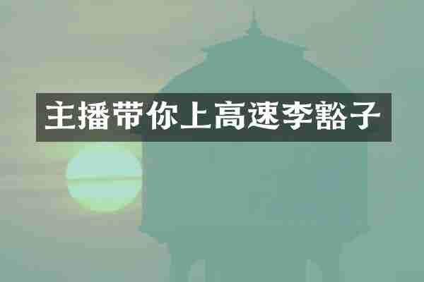 主播带你上高速李豁子