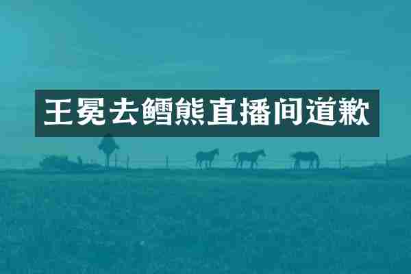王冕去鳕熊直播间道歉