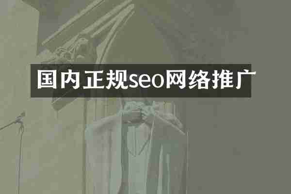 国内正规seo网络推广
