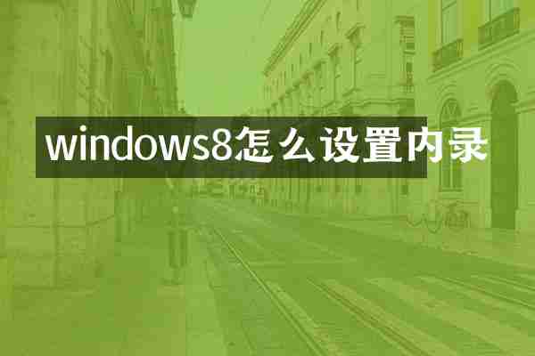 windows8怎么设置内录