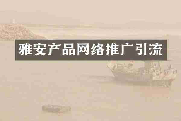 雅安产品网络推广引流