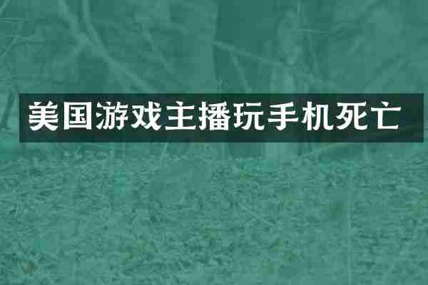 美国游戏主播玩手机死亡