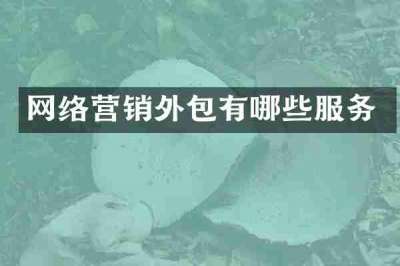 网络营销外包有哪些服务
