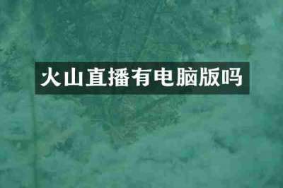 火山直播有电脑版吗