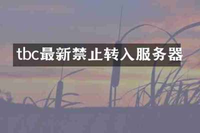 tbc最新禁止转入服务器