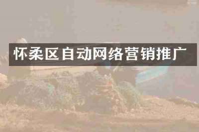 怀柔区自动网络营销推广