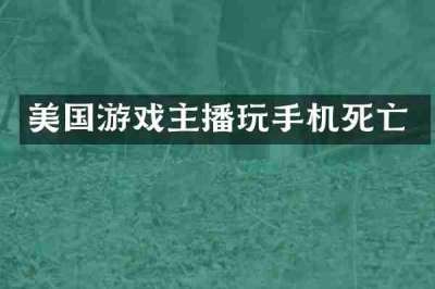 美国游戏主播玩手机死亡