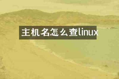 主机名怎么查linux