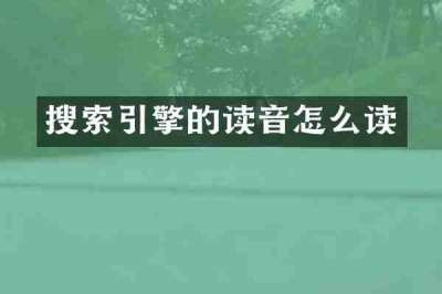 搜索引擎的读音怎么读