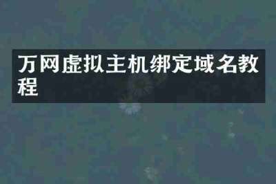 万网虚拟主机绑定域名教程