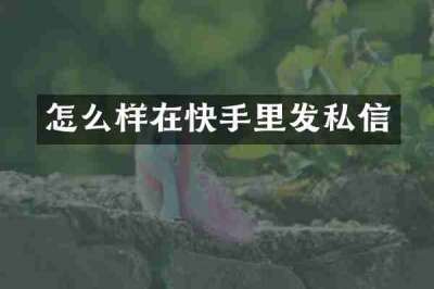 怎么样在快手里发私信