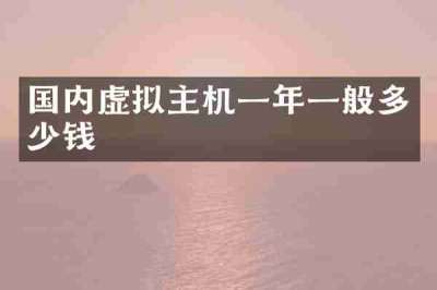 国内虚拟主机一年一般多少钱