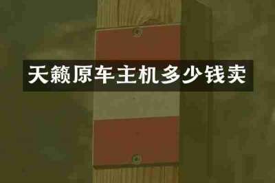 天籁原车主机多少钱卖