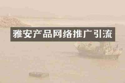 雅安产品网络推广引流