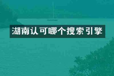 湖南认可哪个搜索引擎
