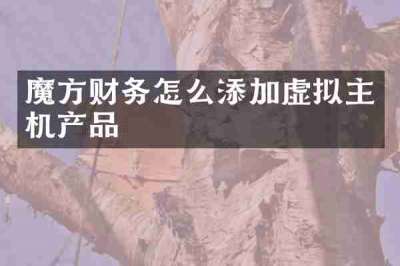 魔方财务怎么添加虚拟主机产品