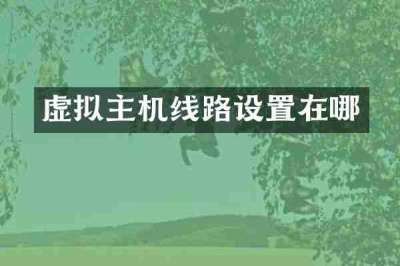 虚拟主机线路设置在哪
