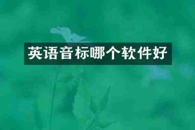 英语音标哪个软件好
