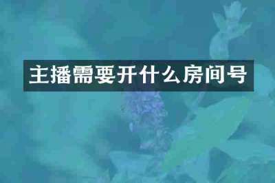 主播需要开什么房间号