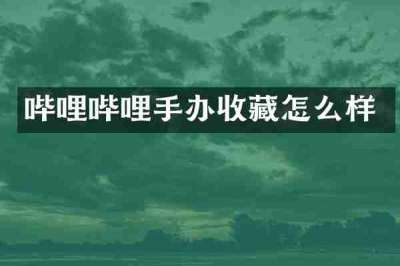 哔哩哔哩手办收藏怎么样