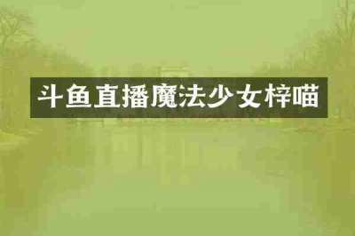 斗鱼直播魔法少女梓喵