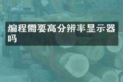 编程需要高分辨率显示器吗