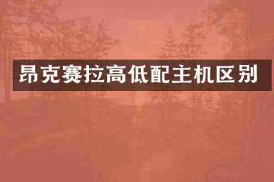 昂克赛拉高低配主机区别