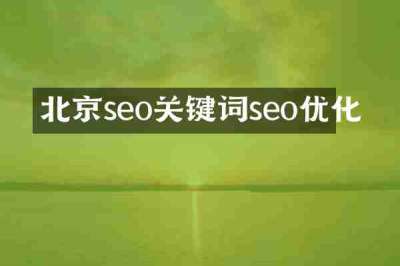 北京seo关键词seo优化