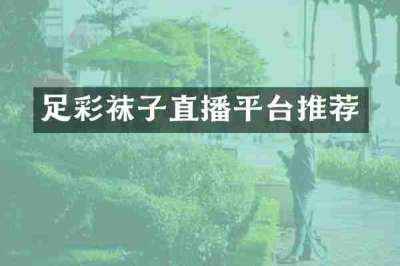 足彩袜子直播平台推荐