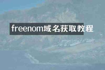 freenom域名获取教程