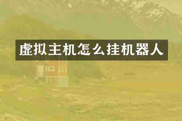 虚拟主机怎么挂机器人