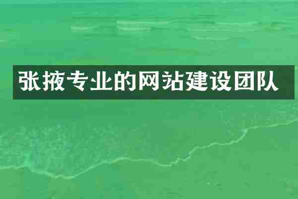 张掖专业的网站建设团队