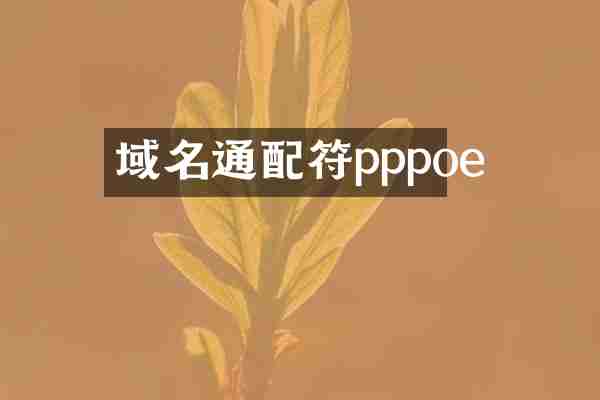 域名通配符pppoe