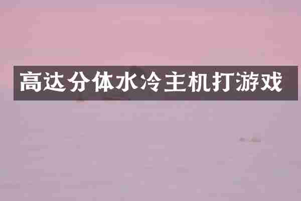 高达分体水冷主机打游戏