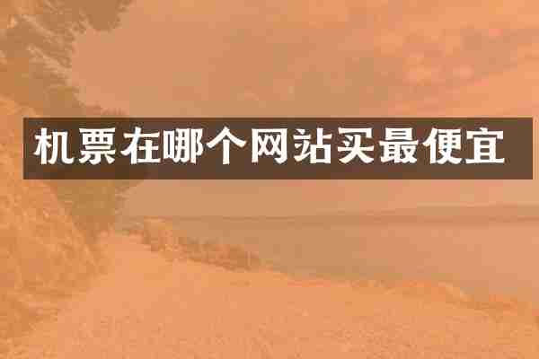 机票在哪个网站买