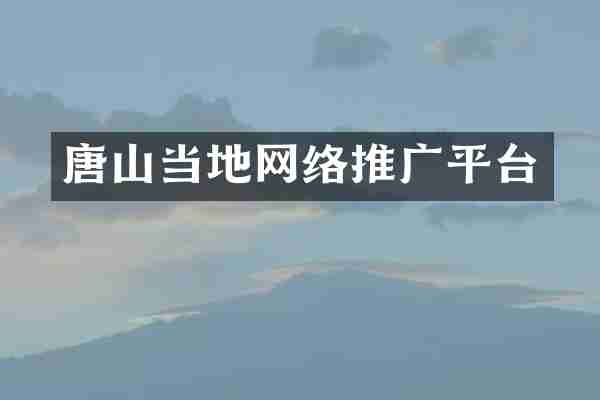 唐山当地网络推广平台