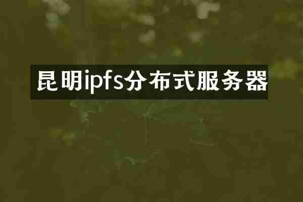 昆明ipfs分布式服务器