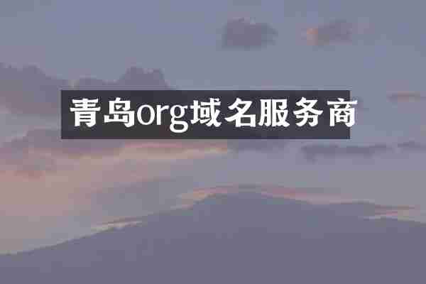 青岛org域名服务商