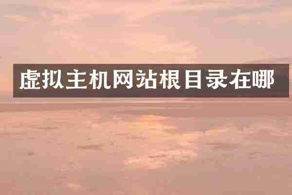 虚拟主机网站根目录在哪