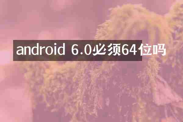 android 6.0必须64位吗