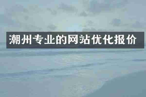 潮州专业的网站优化报价