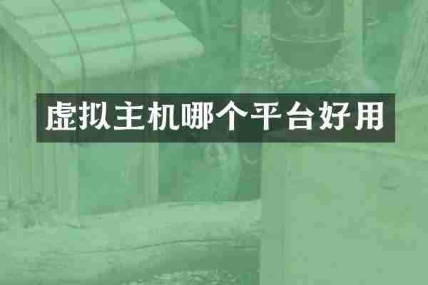 虚拟主机哪个平台好用
