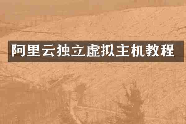 阿里云独立虚拟主机教程