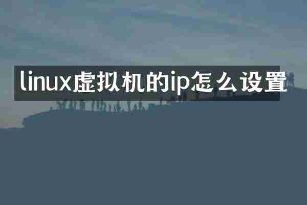 linux虚拟机的ip怎么设置