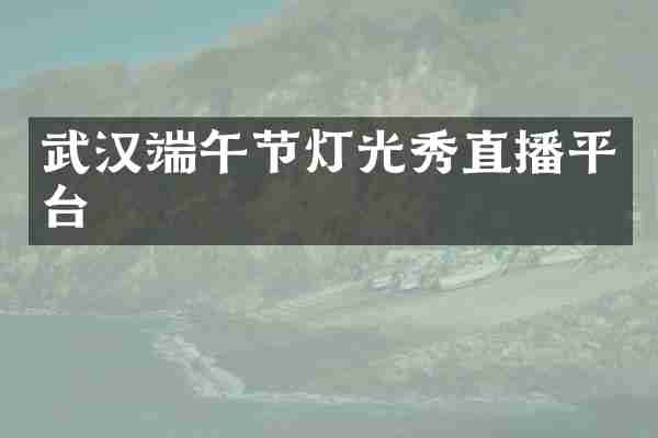 武汉端午节灯光秀直播平台