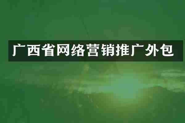 广西省网络营销推广外包